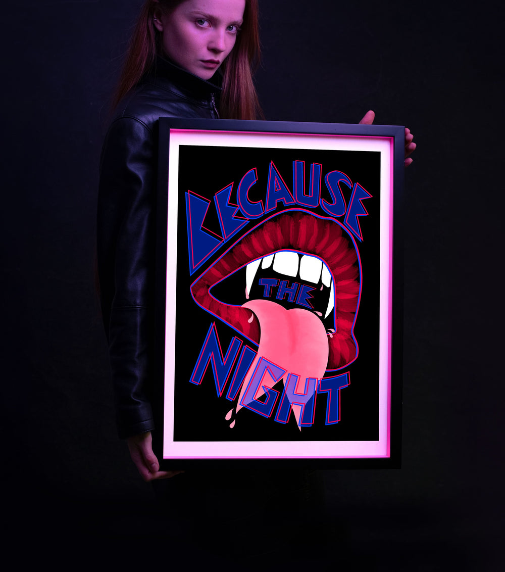 Colourful A2 digital art print by ZeTrunk displayed as contemporary wall art