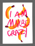 I Am Maybe Crazy limited-edition three-colour silk screen print by ZeTrunk